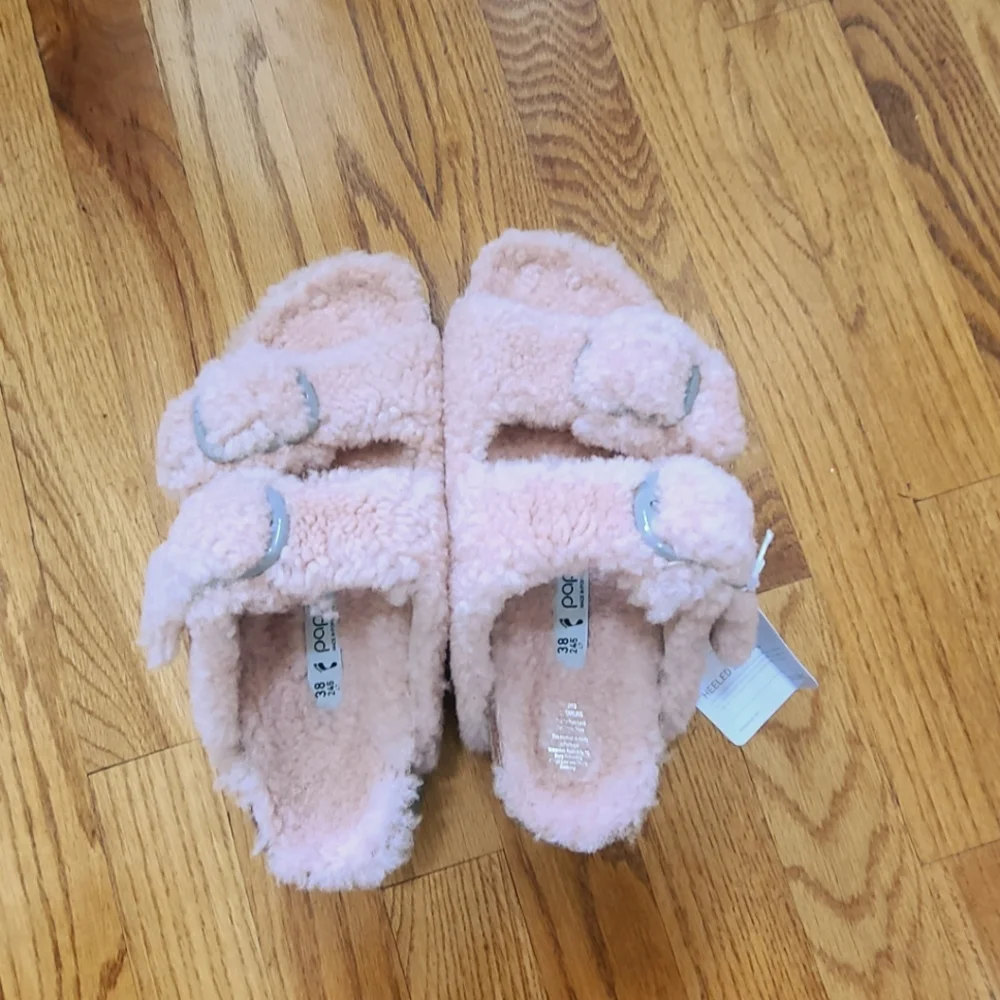 Birkenstock Papillio Chunky Big Buckle Shearling Sandals 💕